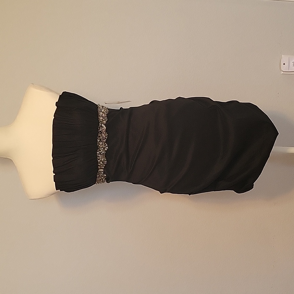NWT Hailey by Adrianna Papell Black Strapless Cocktail Dress, Size 8